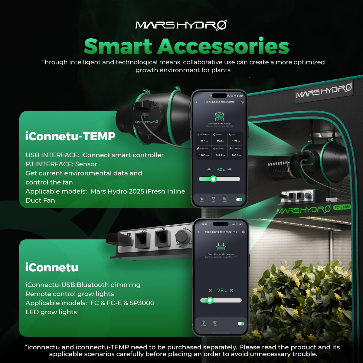 Mars Hydro iConnectu with MarsPro ecosystem compatibility for integrated grow tech.