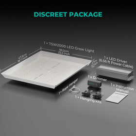 Mars Hydro TSW2000 300W power, energy-efficient indoor grow light.