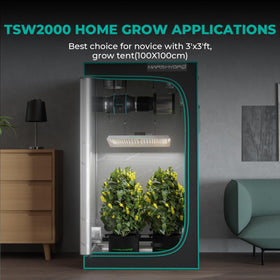 Mars Hydro TSW2000 704-LED array delivers high PAR per watt.