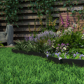 Mars Villa edging kit used around pathways improves yard organization.