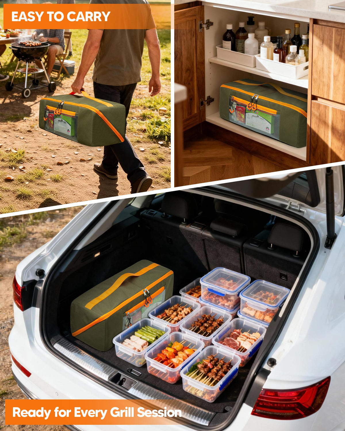 Marscamd 22in bag in green emphasizes outdoor durability and visibility.