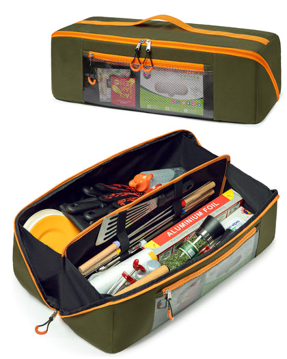 Marscamd 22in grill tool bag with open mouth for easy access to utensils.
