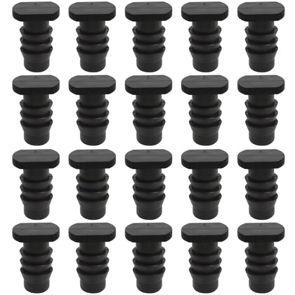 Marsrut 20-pack 3-8 inch hose end caps for secure drip connections.