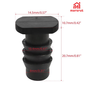 Marsrut barbed hose end cap ensures tight seal under pressure.