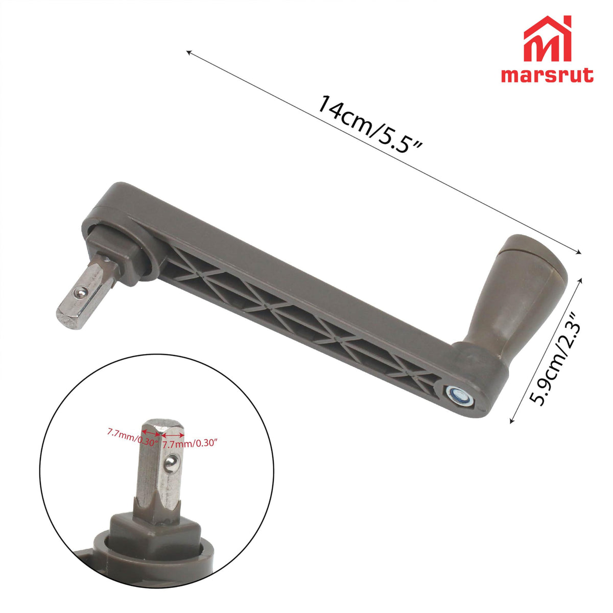 Marsrut deck umbrella crank handle with simple installation and durability