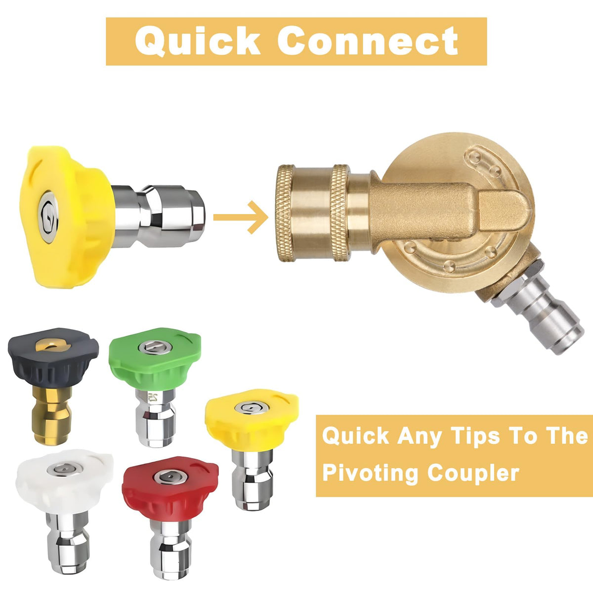 MARSTEK quick-connect 1/4-inch fits most wands for quick versatile use