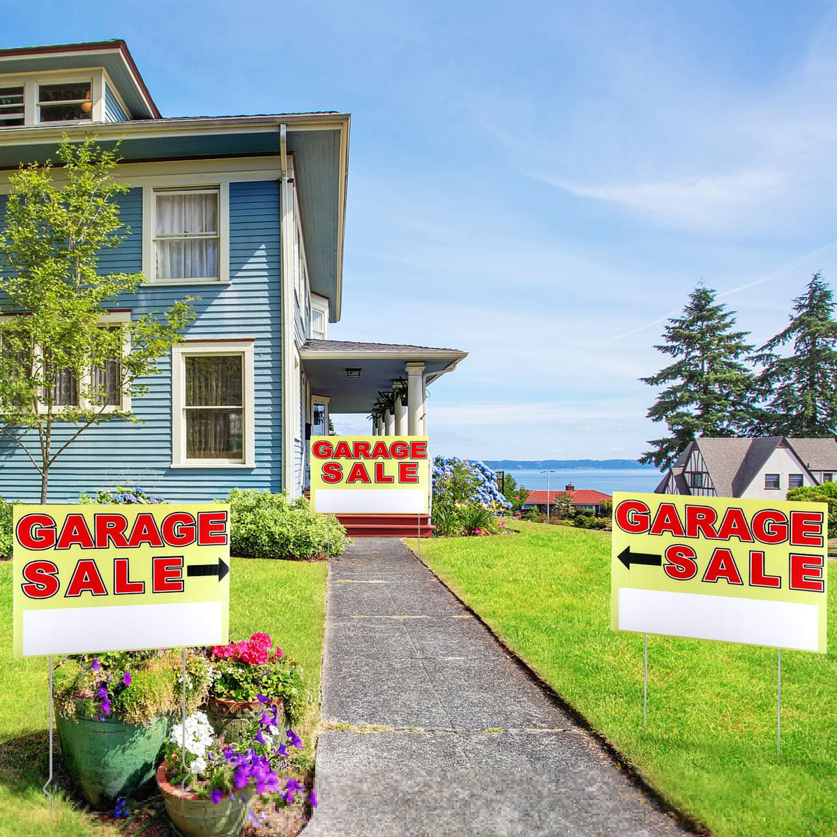 Marsui foldable yard sign showcases portable transport and storage options.