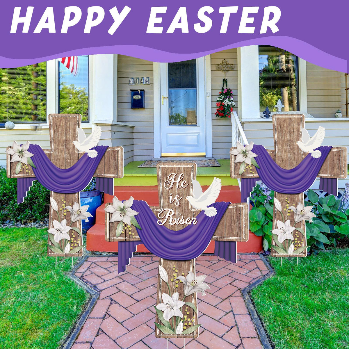 Marsui waterproof corrugated plastic yard sign withstands weather outdoors.