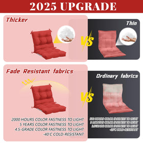 Marsui waterproof fabric seat-back cushions maintain color and form when exposed to moisture.
