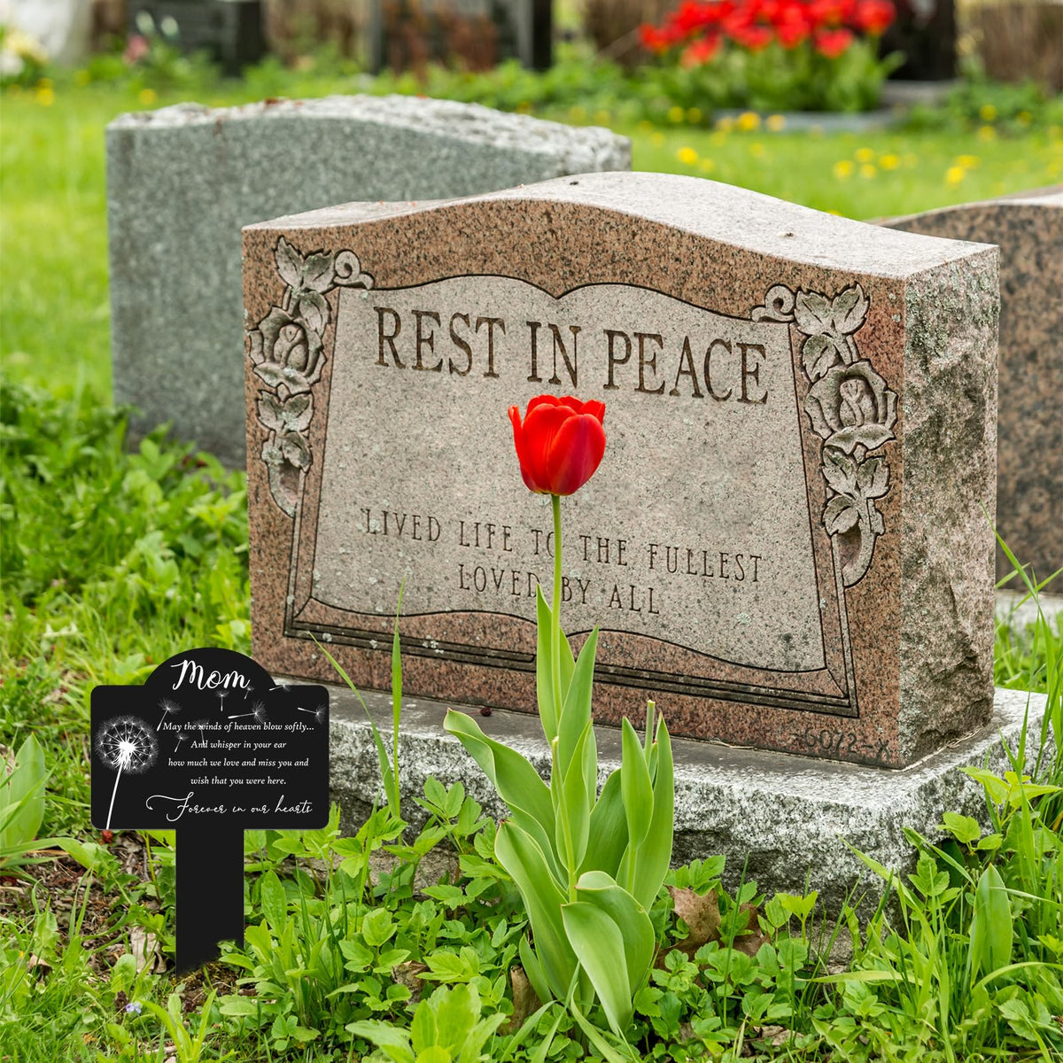 Marsui iron grave marker stake weatherproof outdoor decor for memory