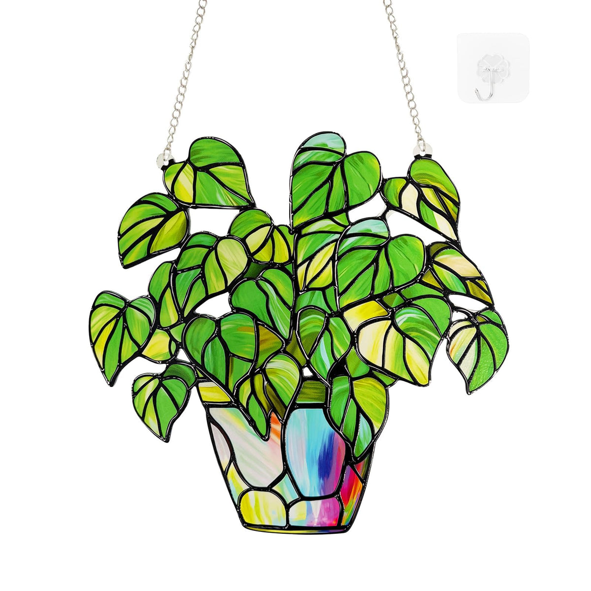 Marzovitra stained glass suncatcher 10-inch brightens sunlit windows