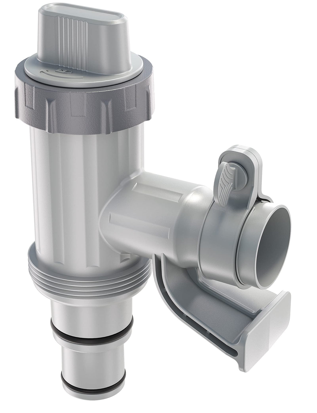 MASCARRY above-ground hose adapter for quick, secure setup and easy pump switching.