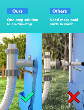 MASCARRY pool hose clamp secures connections, reducing leaks and wall stress.