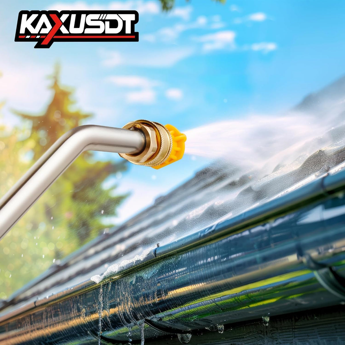 Masgole gutter cleaner attachment for ground-based gutter access