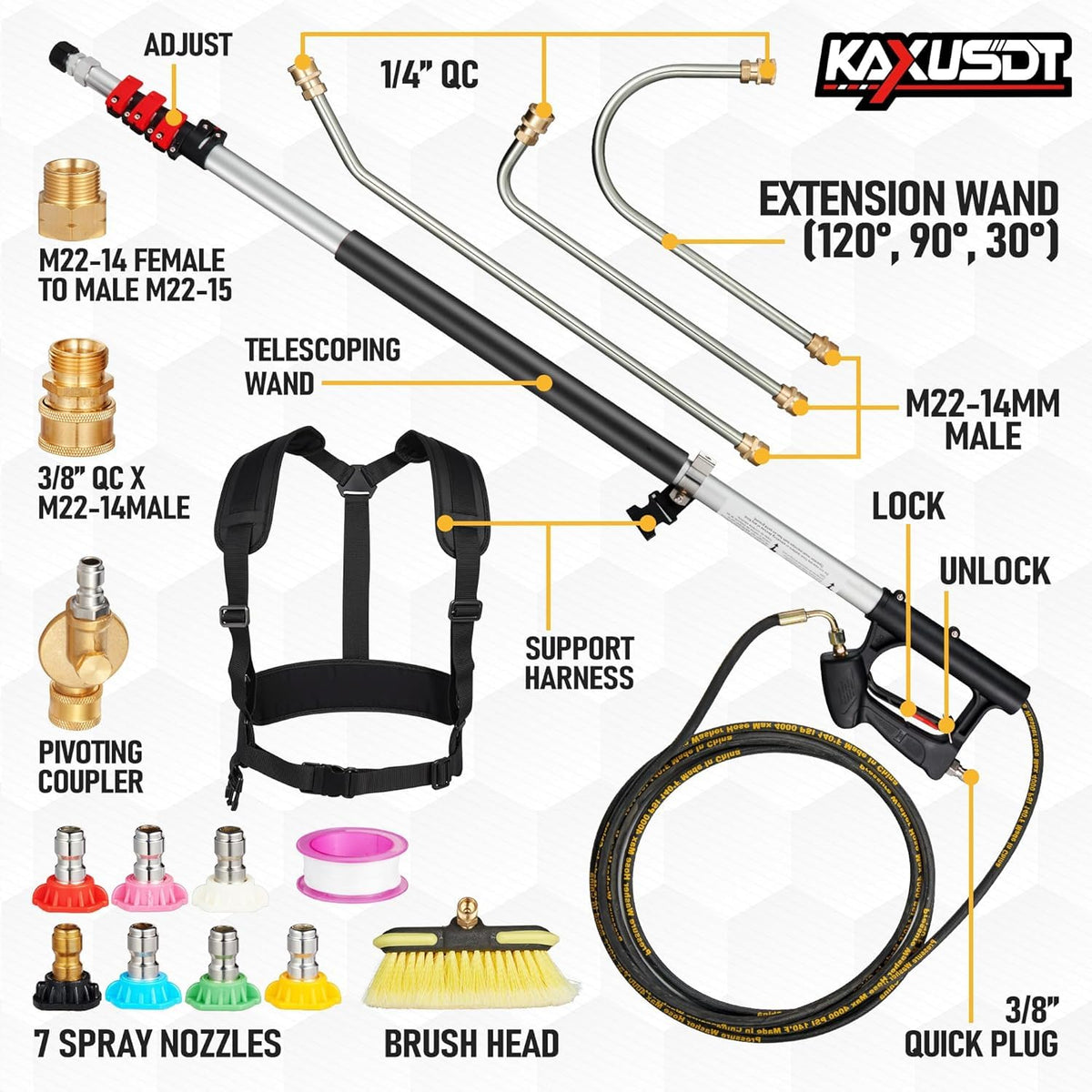 Masgole shoulder support belt reduces cleaning fatigue