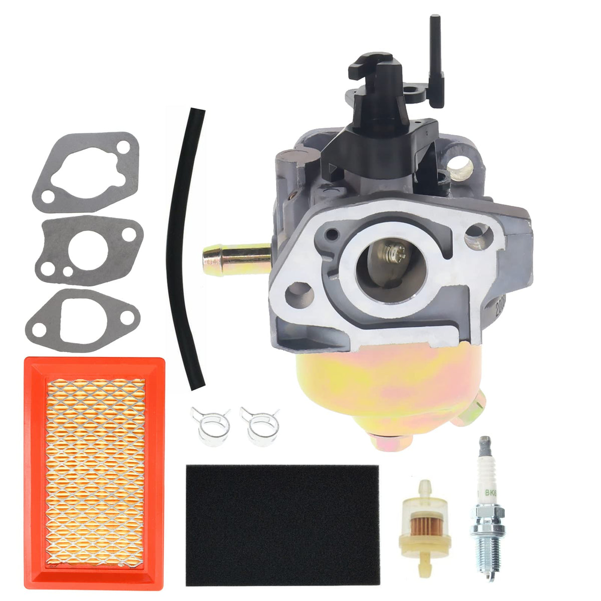 Masnln carburetor assembly closeup for precise lawn engine installation