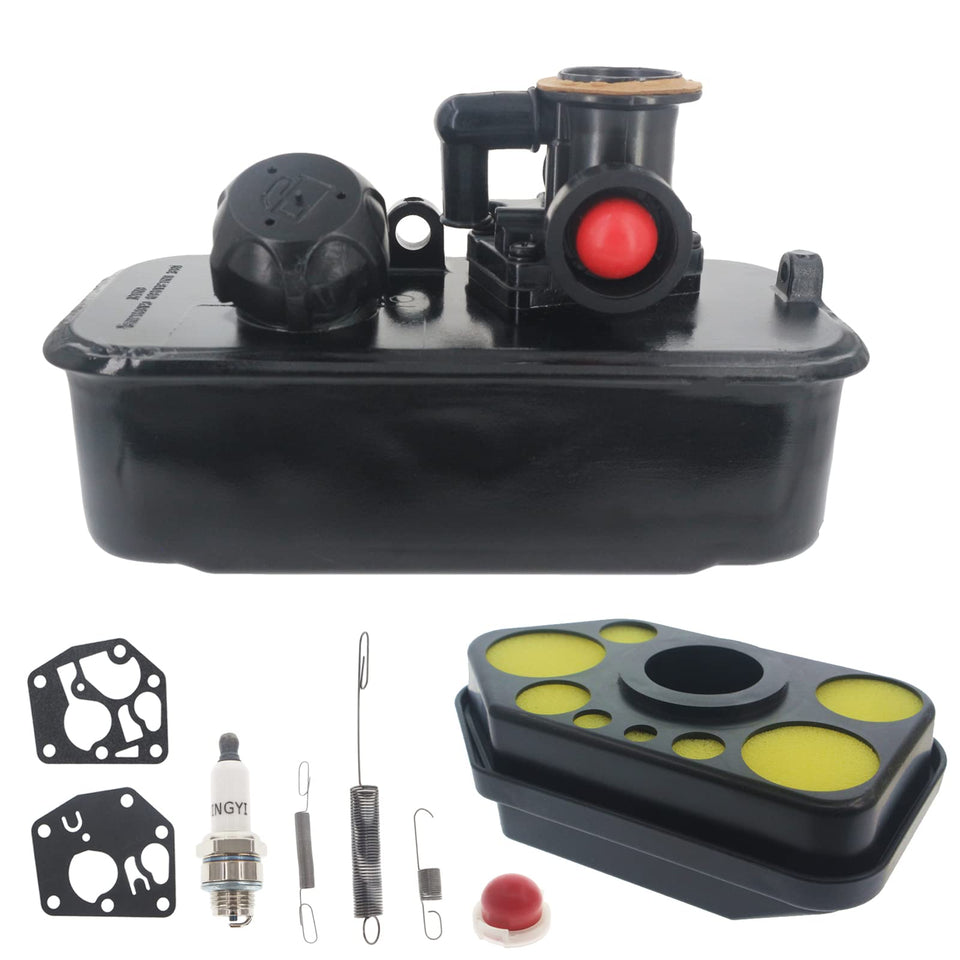 Masnln fuel tank and carburetor assembly kit for mower engines improves compatibility.