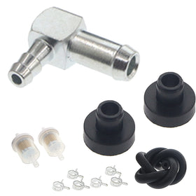Masnln fuel tank stem 532139277 close-up for Husqvarna ride mowers, durable fuel connection.