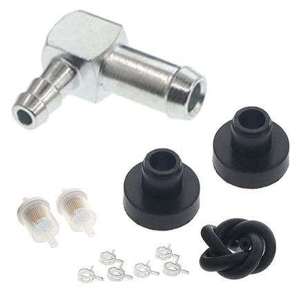 Masnln fuel tank stem 532139277 close-up for Husqvarna ride mowers, durable fuel connection.