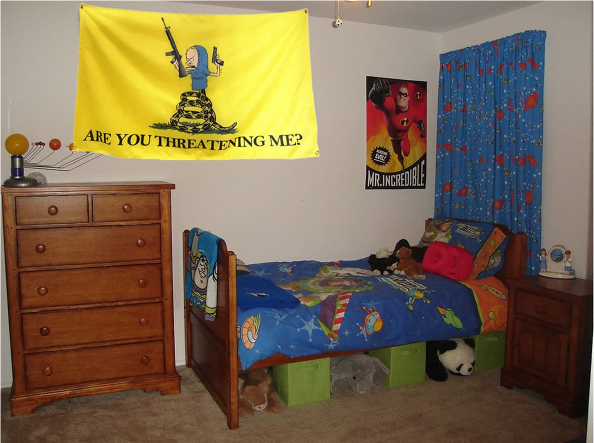 Masquita flag designed for indoor and outdoor use in various spaces.