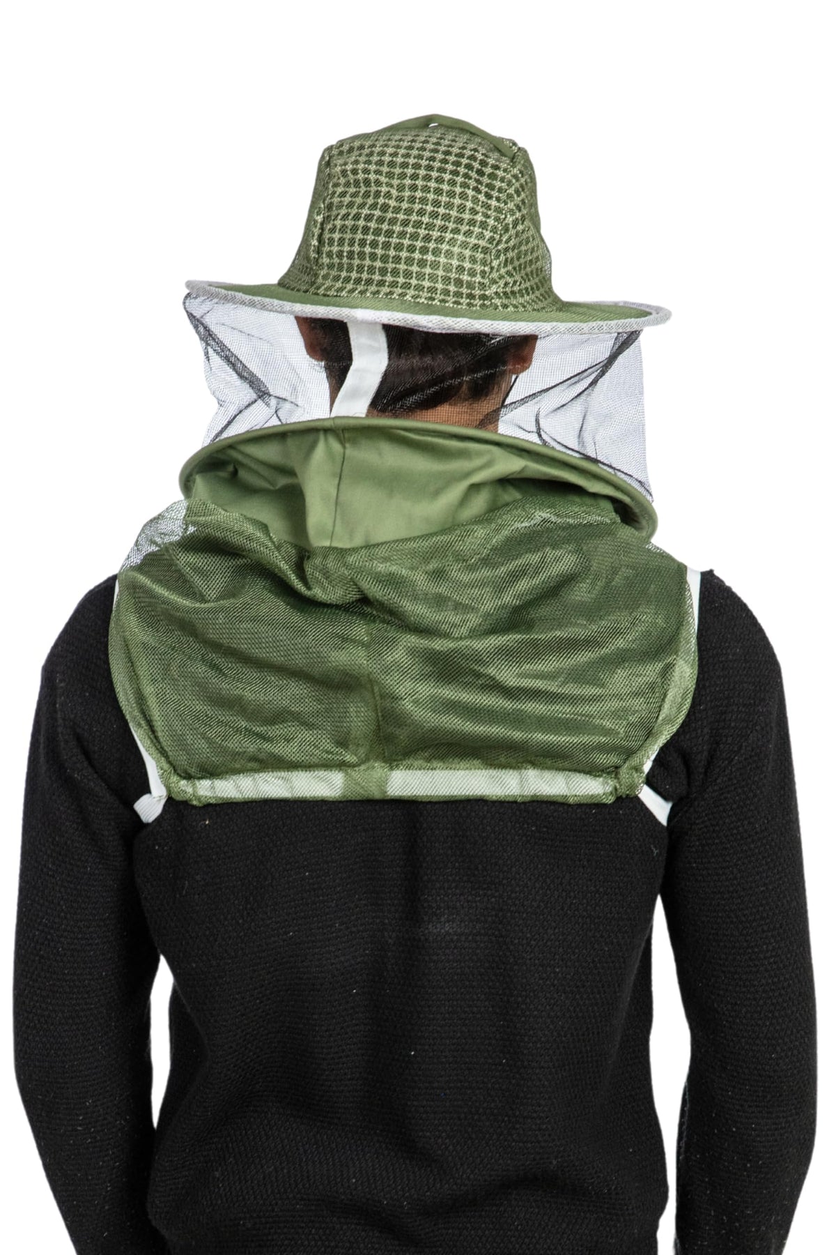 Massive Bee Store veil with oversized mesh protecting neck and shoulders