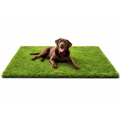 MASSTEELGER artificial grass mat, full view, showing durable outdoor lawn option