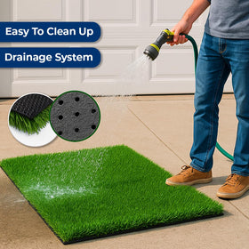 MASSTEELGER artificial grass mat enhances patio decor