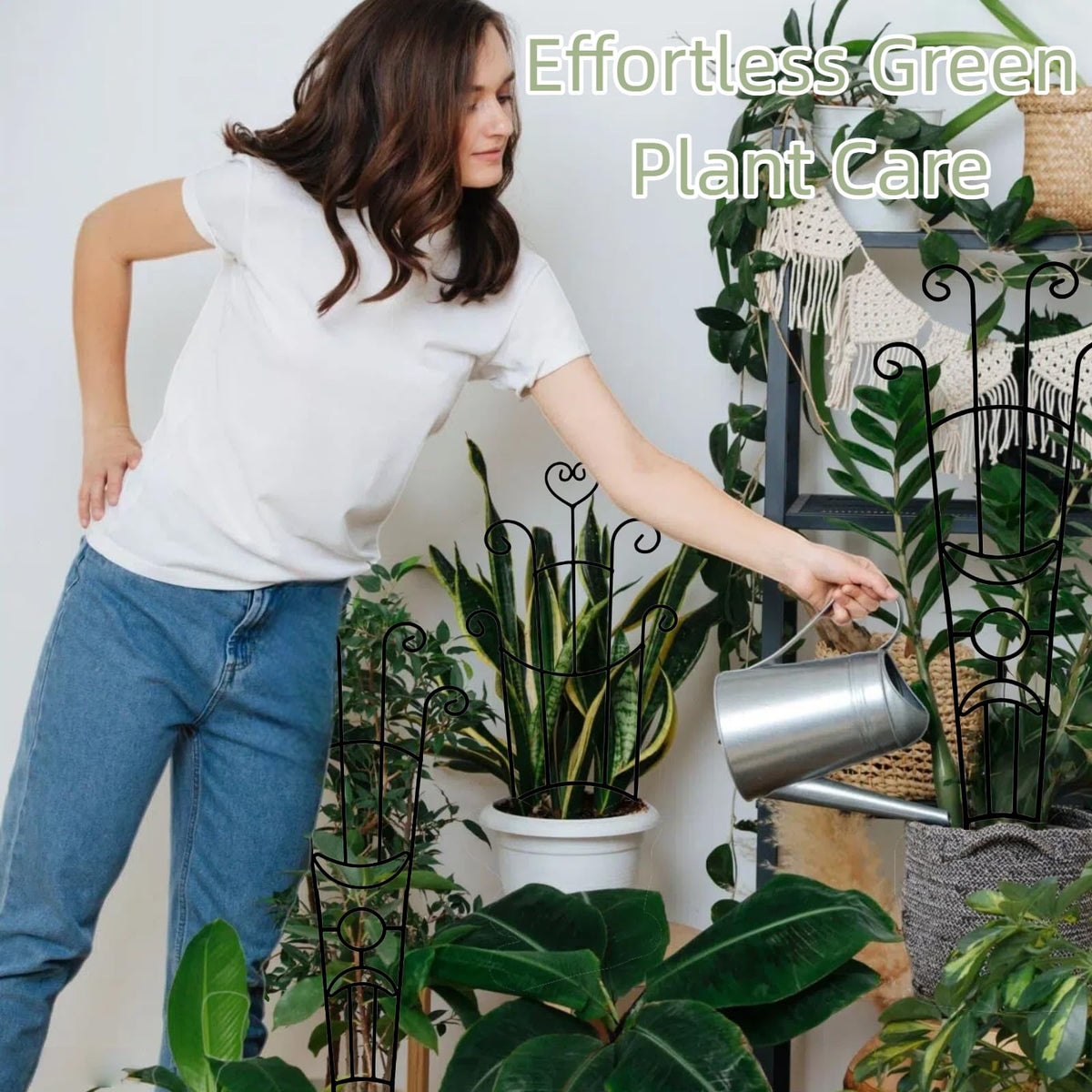 Masstol metal garden trellis offers sturdy support for climbers in pots
