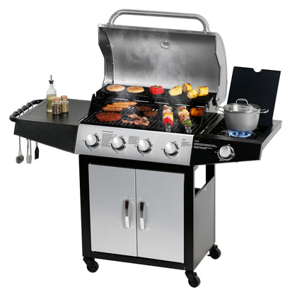 Master Cook 4+1 grill front view showing spacious cooking area for family meals