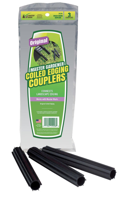 Master Mark Master Gardener Edge Coupler closeup shows durable recycled HDPE connection