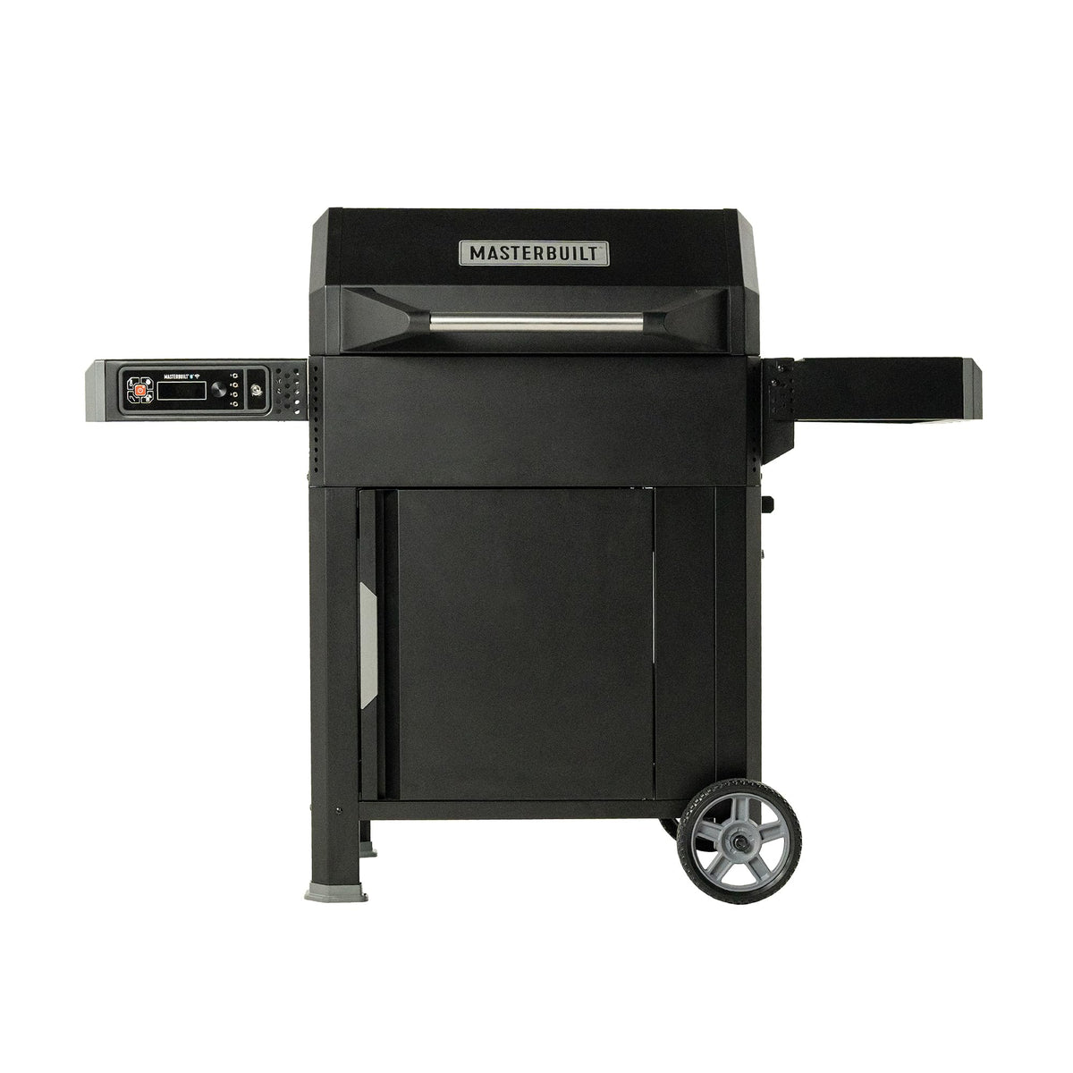 Masterbuilt Gravity 545 grill in the backyard for versatile charcoal cooking.
