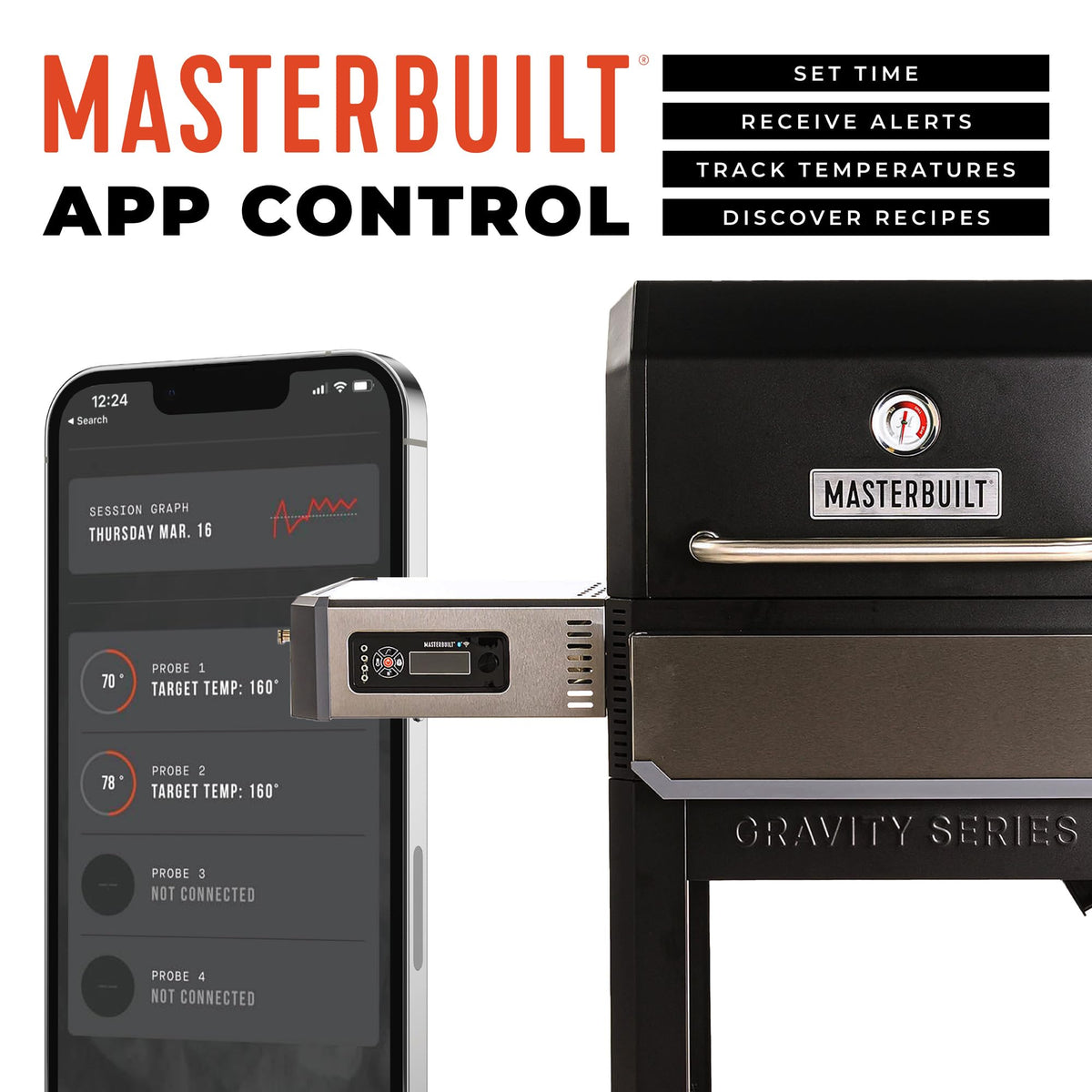 Masterbuilt Gravity Series 1050 app control for remote management