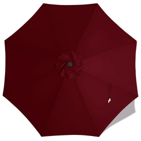 Mastercanopy 10ft burgundy canopy for 8-rib umbrella ready for outdoor shade.