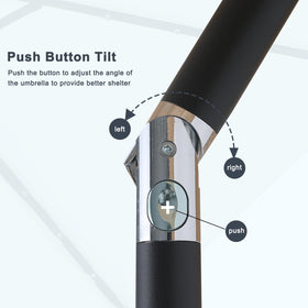 Mastercanopy detachable pole and crank enable easy storage and setup.