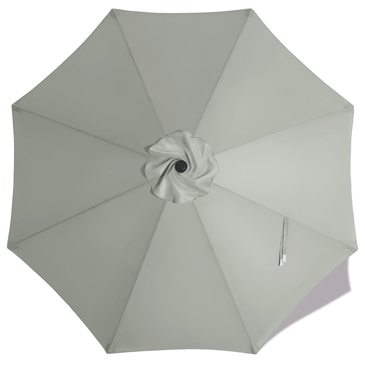Mastercanopy 9 ft replacement canopy for 8-rib umbrellas in grey shields sun.