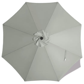 Mastercanopy 9 ft replacement canopy for 8-rib umbrellas in grey shields sun.