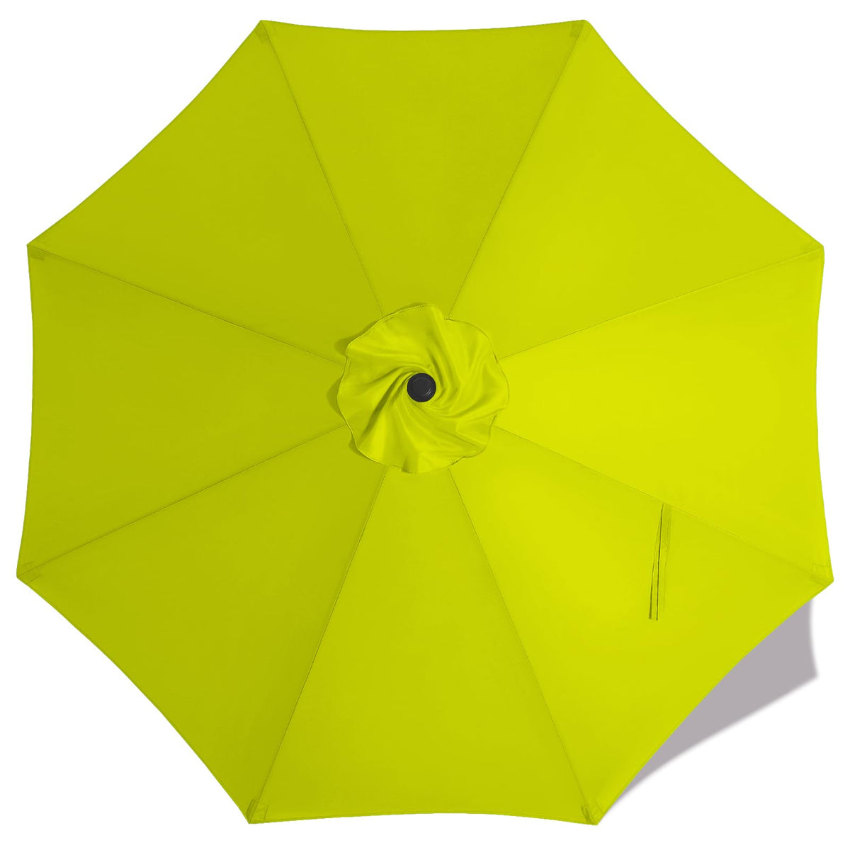 MASTERCANOPY 9ft lime-green canopy front view provides vibrant outdoor shade.