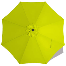 MASTERCANOPY 9ft lime-green canopy front view provides vibrant outdoor shade.