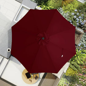 Mastercanopy burgundy color option swatch for patio styling.