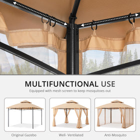 MASTERCANOPY dimension 11-5x11-5x7-2ft fits 10x10 gazebos.
