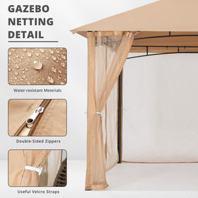 MASTERCANOPY netting wall zipper access on each side for easy entry.