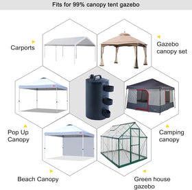 MASTERCANOPY compatible with pop-up canopies, gazebos, and tents