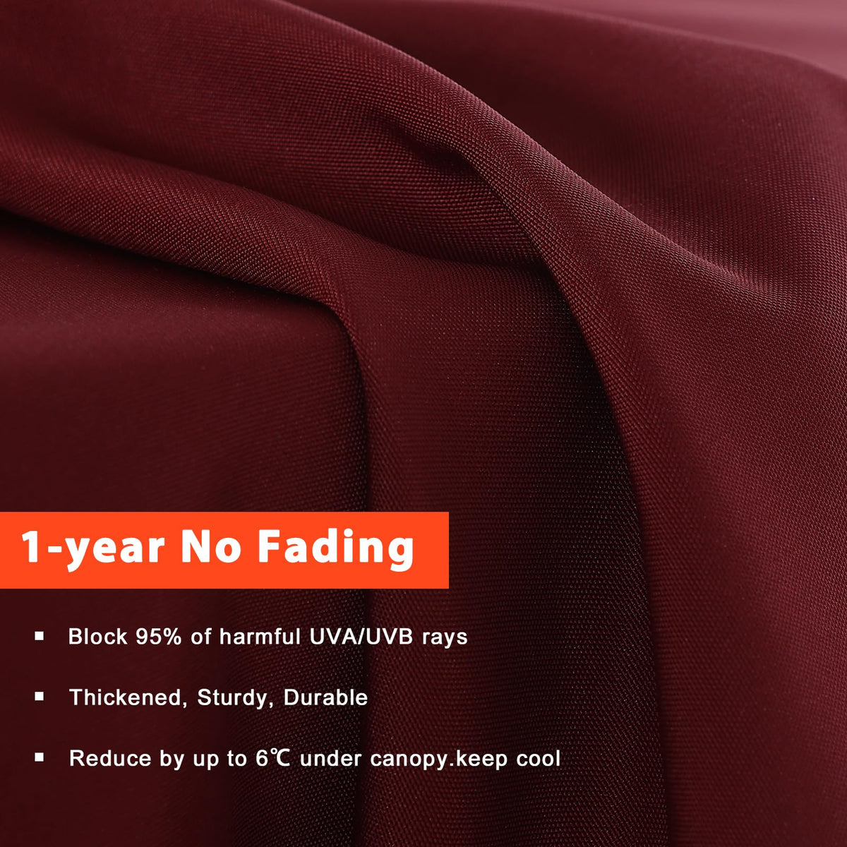 Mastercanopy UV-resistant 500D fabric close-up highlighting durability.