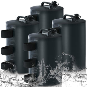 MASTERCANOPY water weight bags secured to a canopy leg for stability