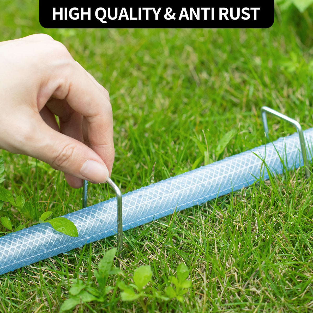 MAT 7-BANQUET stakes inserted into fabric demonstrate secure anchoring