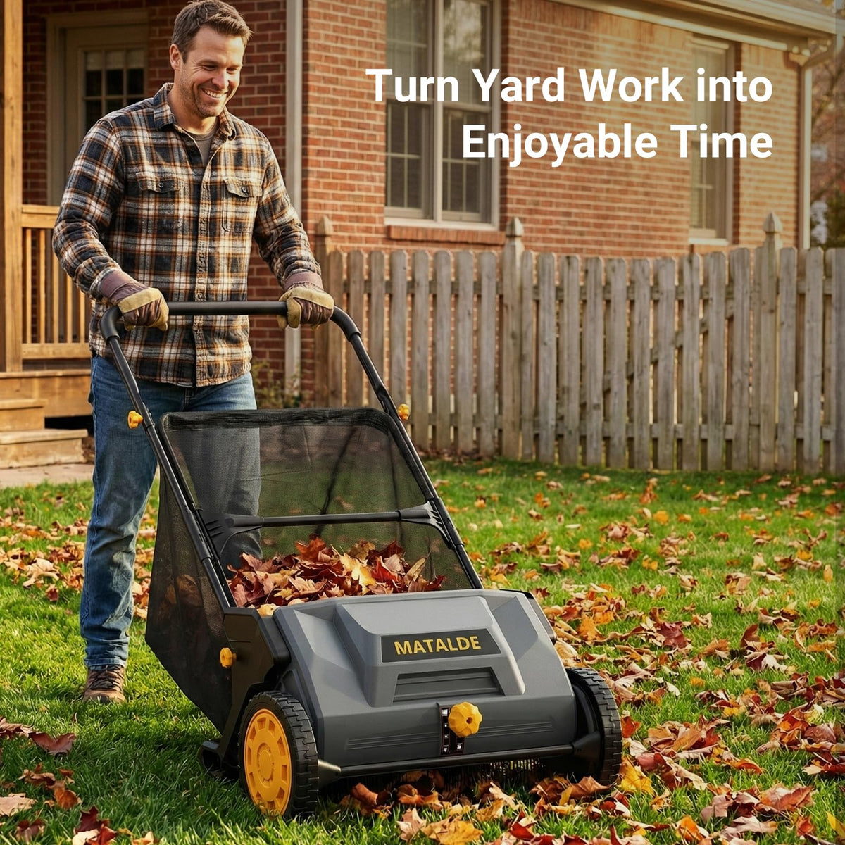 Matalde yard-cleanup solution suitable for lawns, gardens, driveways