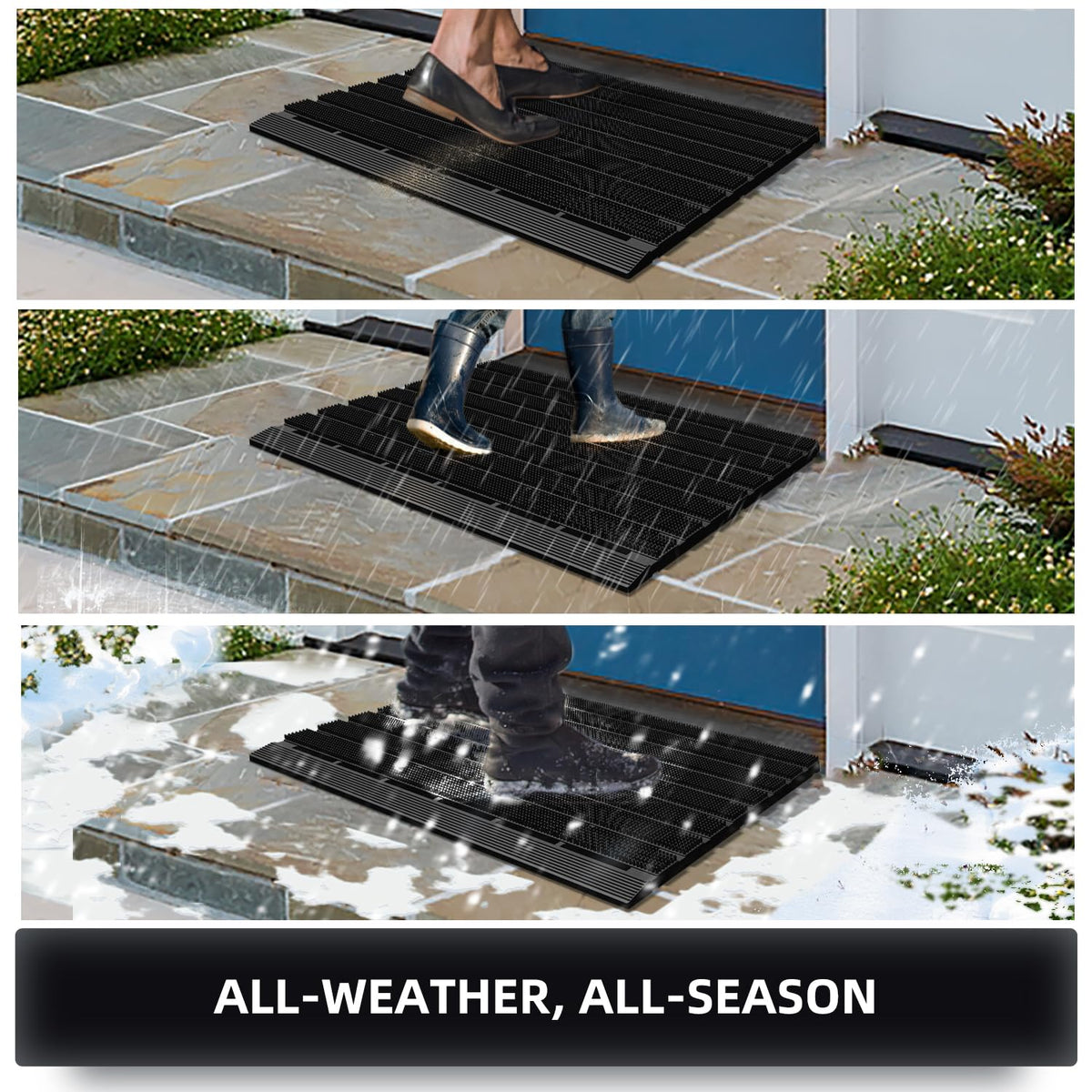 MATALL commercial kitchen-entry mat resists wear from heavy use.