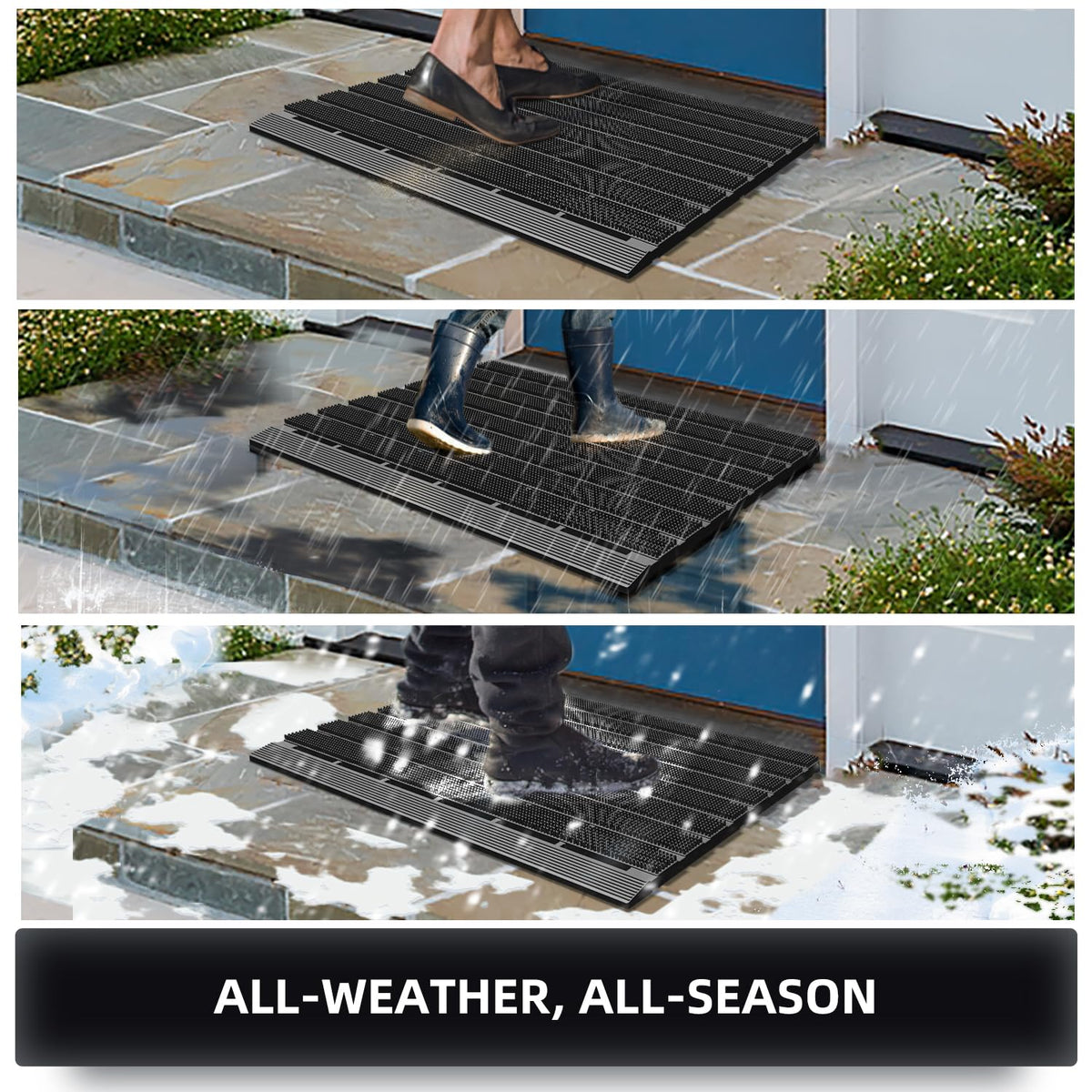 MATALL durable door mat supports high traffic with easy cleaning and quick drying.