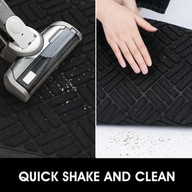 MATALL easy-clean mat cleans quickly with sweep, rinse, or vacuum.