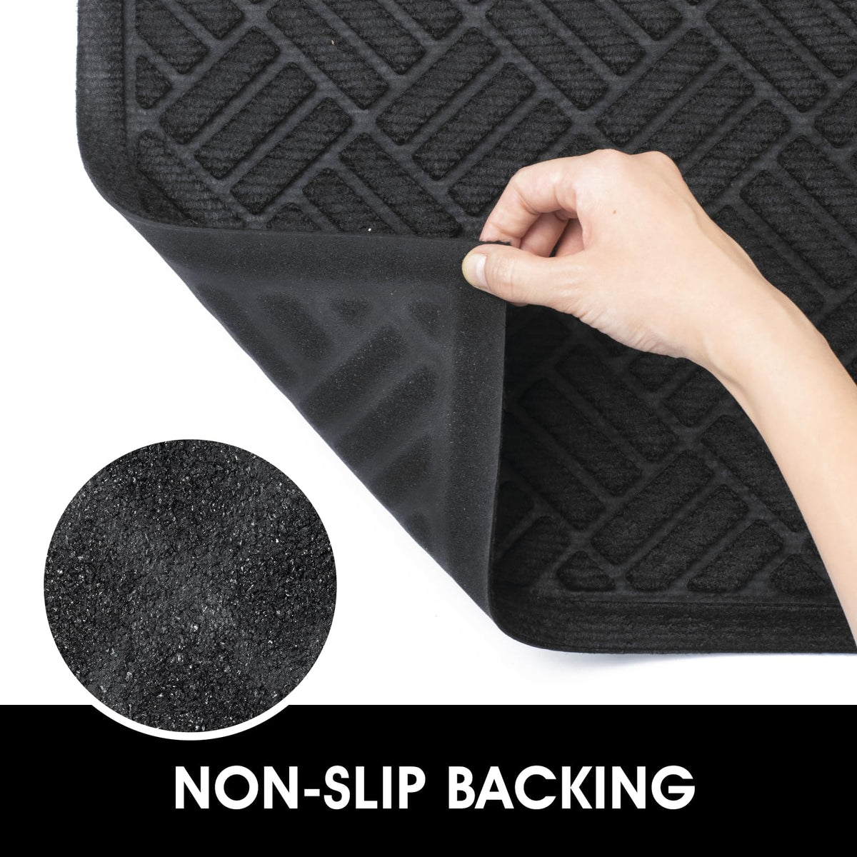 MATALL heavy-duty entry mat absorbs moisture and resists weather.
